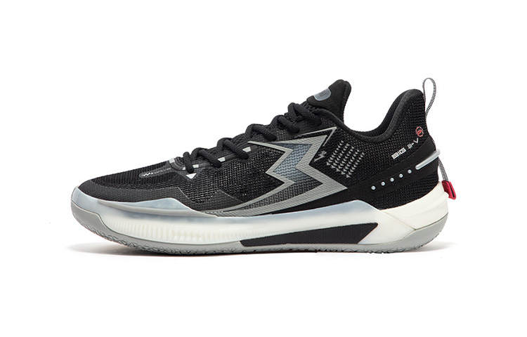 361° BIG3 5.0 Quick Basketball Shoes Unisex Low Top Black/Silver