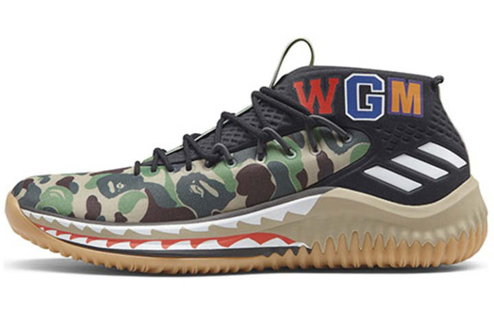 Adidas Dame 4 A Bathing Ape x Dame 4 Adidas 'Green Camo'
