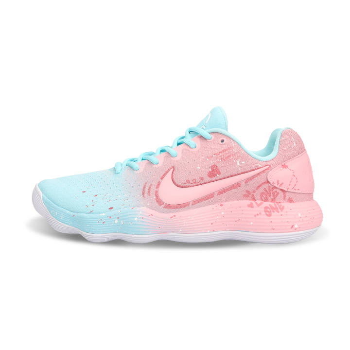 Nike Nike Hyperdunk 2017 Peach Blossom Rain Cushioning Abrasion Resistant Low top Basketball Shoes Men's Pink