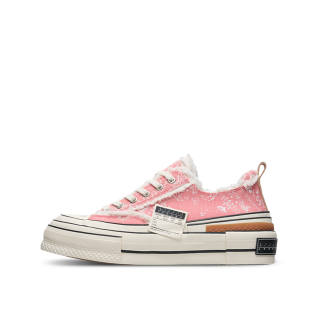 XVESSEL VESSEL Low top Canvas Shoes Unisex Pink Litchi