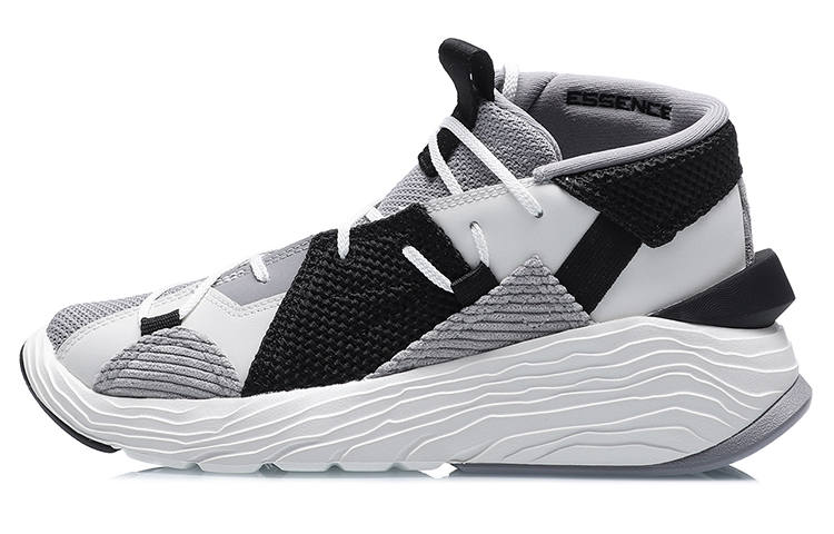 Li-Ning Li Ning Essence Basketball Shoes Women's Mid Top Gray/White/Black