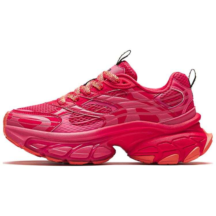 Anta Fuyao Cushioning Abrasion Resistant Low top Chunky Sneakers Women's Red Pink