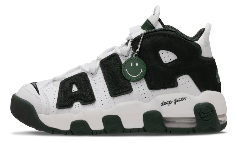 Nike Nike Air More Uptempo Vintage Basketball Shoes Women's High Top White/Green
