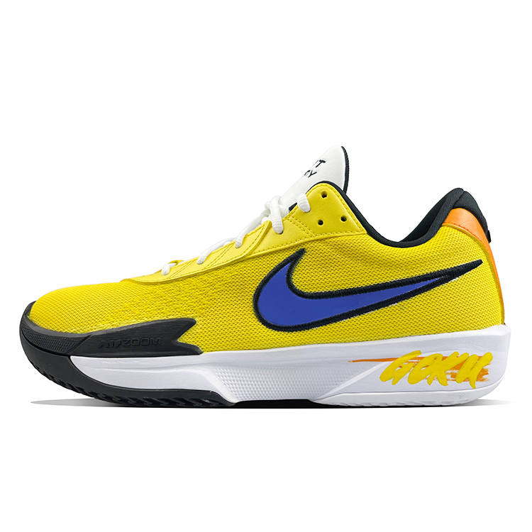 Nike Nike Air Zoom G.T. Cut Academy Cushioning Abrasion Resistant Breathable Low top Basketball Shoes Men's Yellow Purple