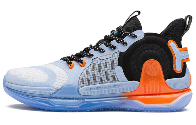 361° AG 1 Basketball Shoes Men's Mid Top Blue/Black/Orange