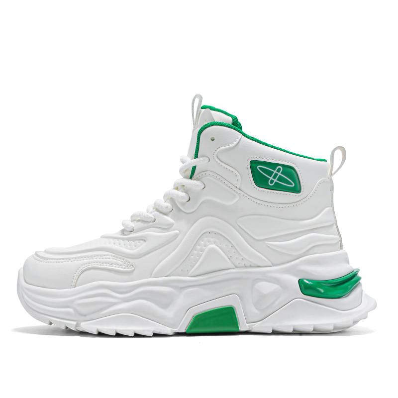 BAOZAOGONGYANG Slip Resistant Height Increasing Abrasion Resistant High top Chunky Sneakers Men's