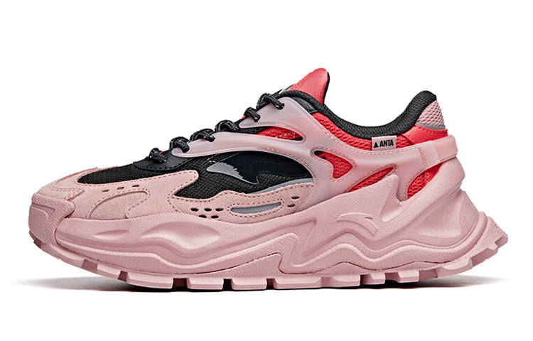 Anta Hot Non slip Lightweight Low top Chunky Sneakers Women's Pink