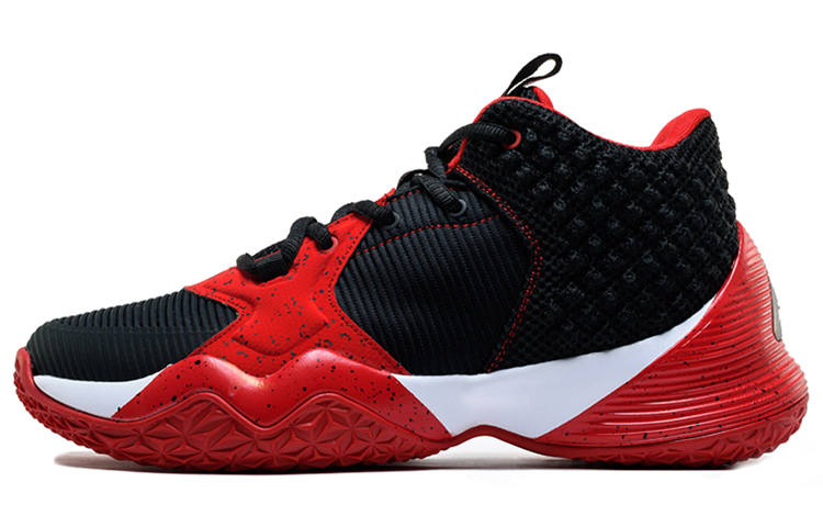 PEAK Competition Mid top Performance Basketball Shoes Men's Black Red