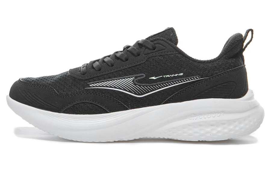 Erke Cushioning Lightweight Cushioning Lightweight Low top Training Shoes Women's Black Silver