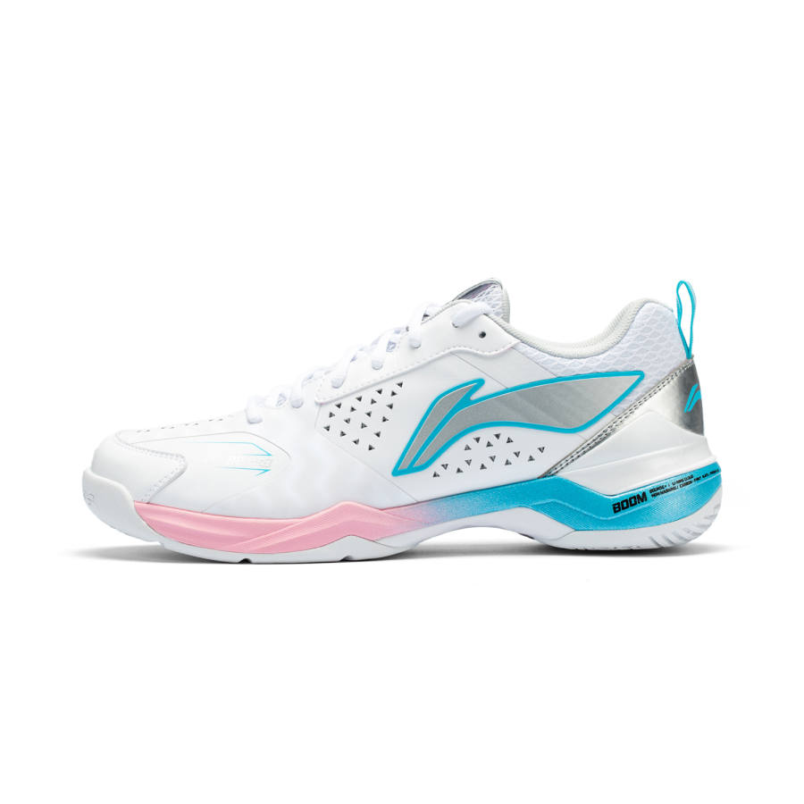 Li-Ning Li Ning Blade II PRO Cushioning Abrasion Resistant Low top Badminton Shoes Unisex White Silver Blue