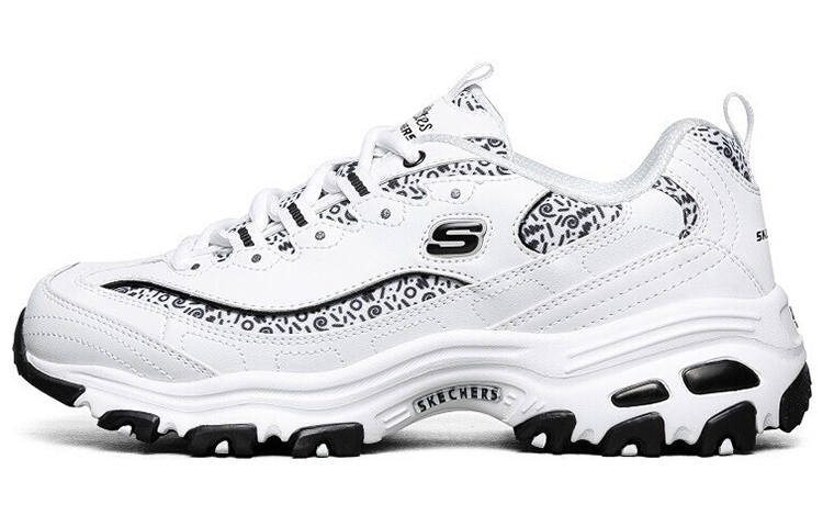 Skechers D'Lites 1.0 Low Top Sneakers White/Black Women's