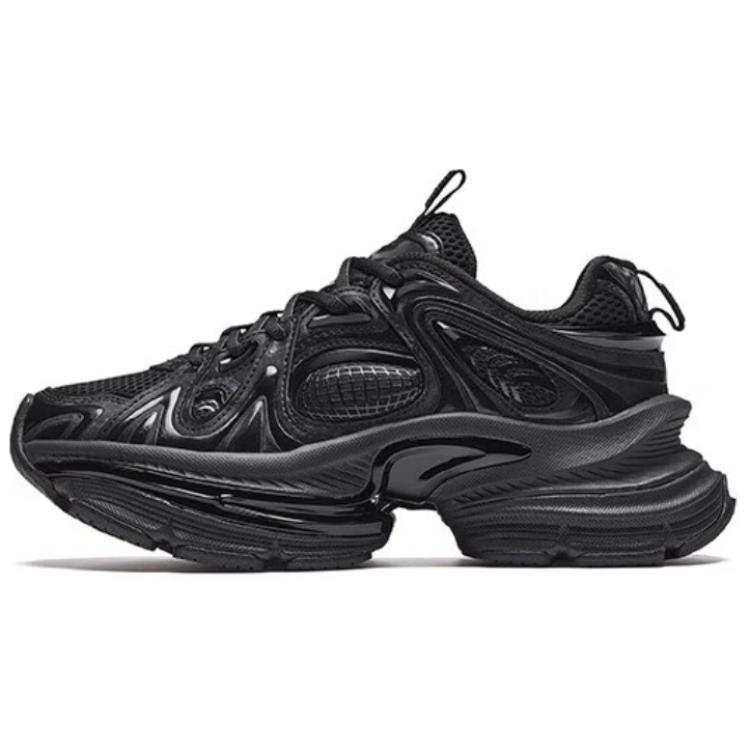 Anta Slip Resistant Abrasion Resistant Low top Chunky Sneakers Men's Black