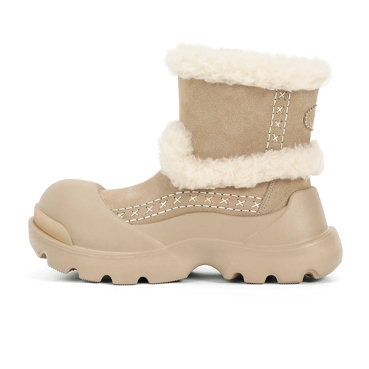 Ouder Sheller Fashion Double Cashmere Thermal Waterproof Cushioning Height Increasing Slip Resistant Short Snow Boots