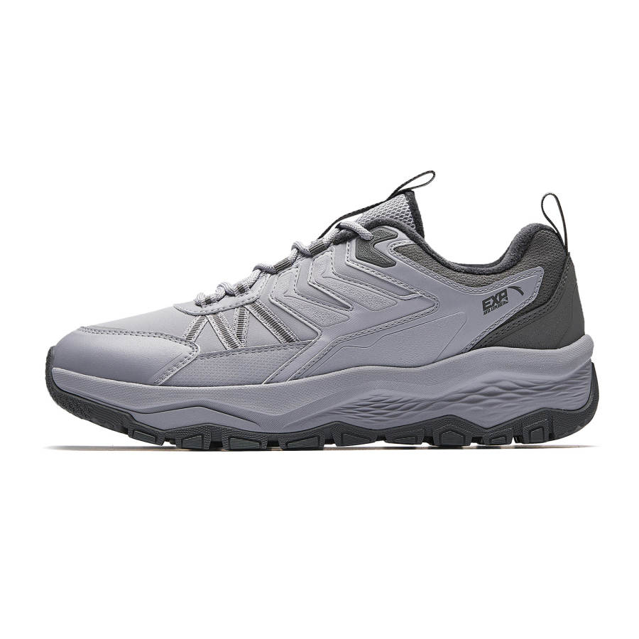 Anta Mountain Exploration Low top Trail Running Shoes, Fleece Lined Men's Gray
