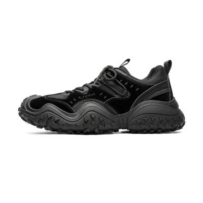 FEIYUE Slip-Resistant Abrasion-Resistant Low-top Chunky Sneakers Men's Black