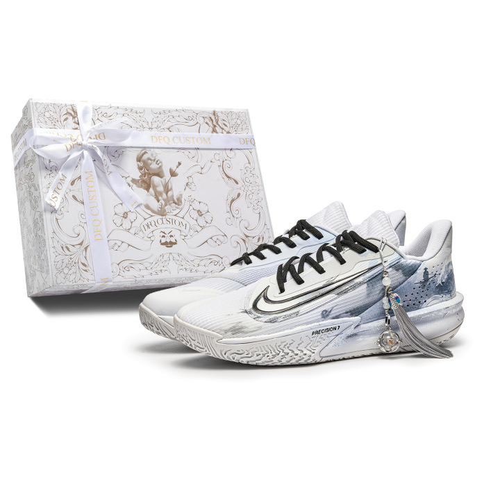 Nike Nike Precision 7 Basketball Shoes Unisex Low Top Blue/White