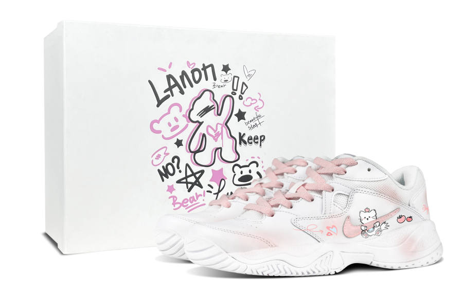 Nike Nike Court Lite 2 Pink Kitten Special Box Textile, Synthetic Leather Abrasion Resistant Abrasion Resistant Low top