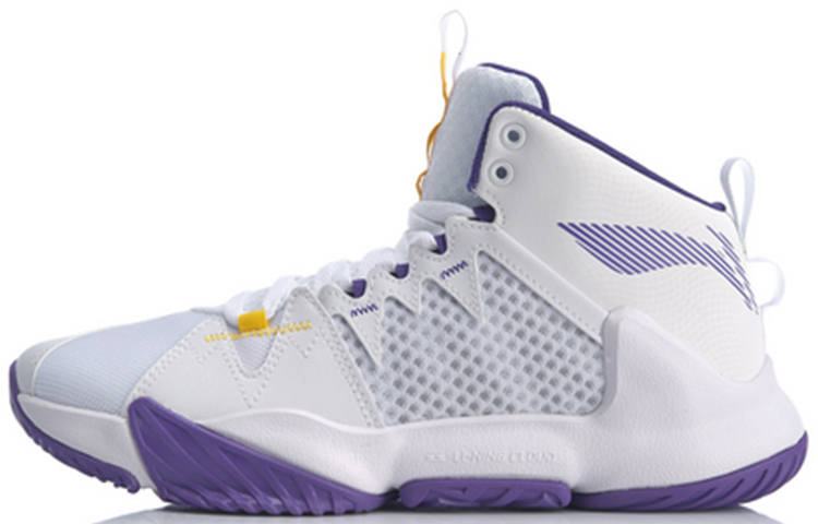 Li-Ning Li Ning Storm OUTDOOR Cushioning Slip Resistant Abrasion Resistant Mid top Li Ning Cloud Basketball Shoes Men's