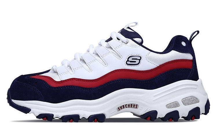 Skechers D'Lites 1.0 Fabric Trendy Cushioning Abrasion Resistant Breathable Cushioning Abrasion Resistant Breathable