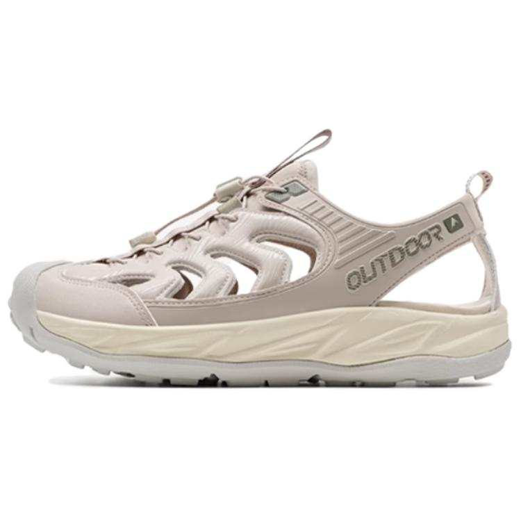 XTEP Slip Resistant, Abrasion Resistant, Lightweight, Breathable River Trekking Shoes Unisex Pink Tan Brown