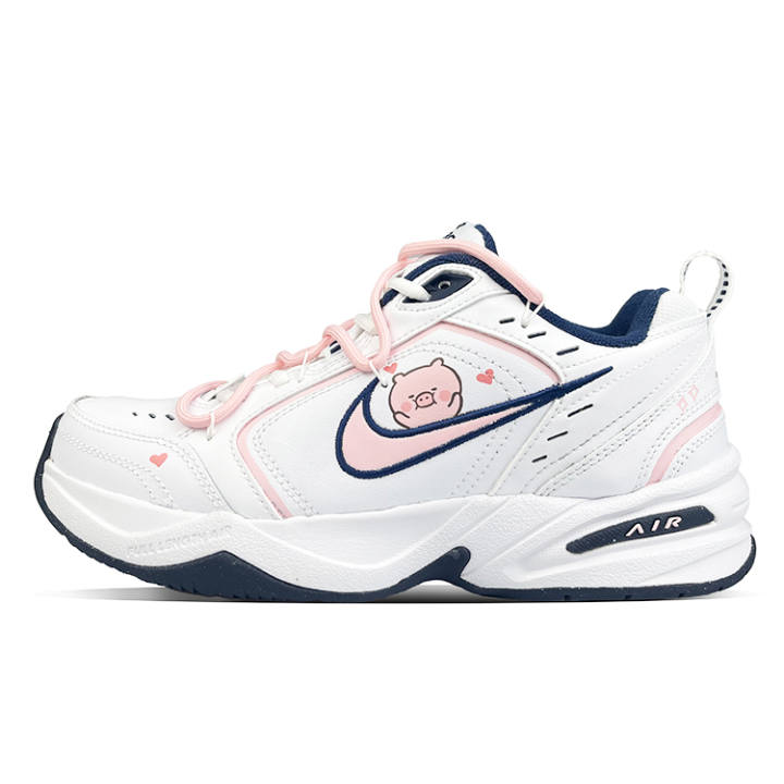 Nike Nike Air Monarch 4 White Navy Slip Resistant, Abrasion Resistant, Height Increasing