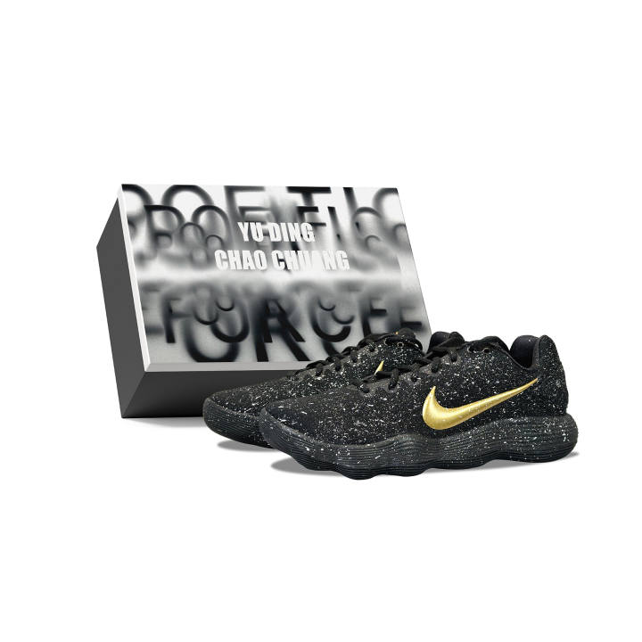 Nike Nike Hyperdunk 2017 YDCC Starry Baby's Breath Box Abrasion Resistant Low top Basketball Shoes Unisex Black Gold
