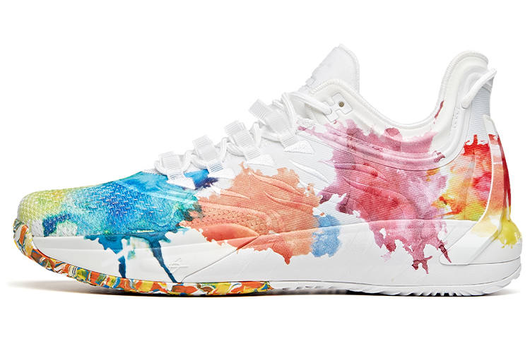 ANTA GH1 Basketball Shoes Men's Low Top White/Red/Yellow/Green/Blue