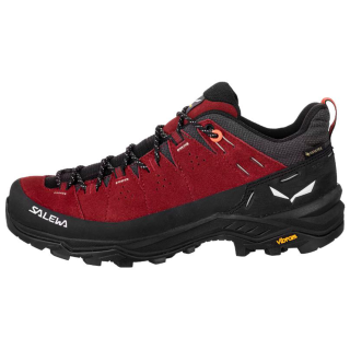 SALEWA Cushioning Slip Resistant Abrasion Resistant Lightweight Low top Hiking Shoes Women's Red Black