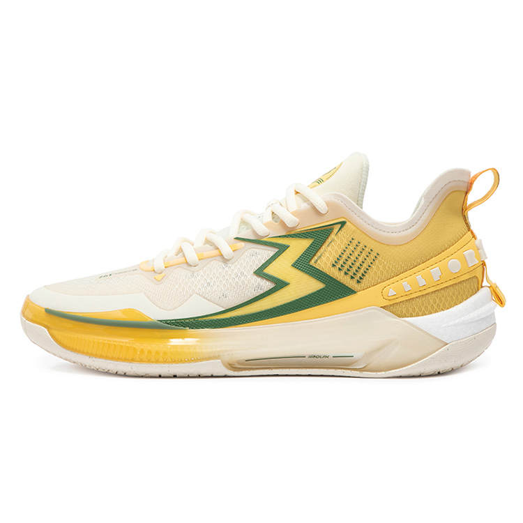 361° BIG3 5.0 Quick PRO Basketball Shoes Men's Low Top Feather White/Stamen Yellow