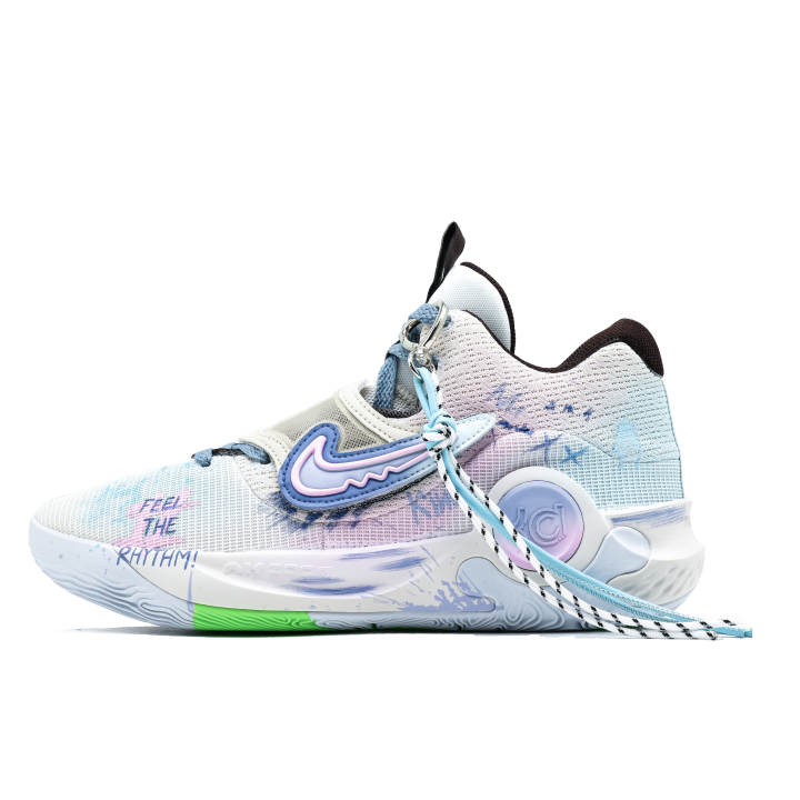 Nike Nike KD Trey 5 X Pink Blue Team Cushioning Slip Resistant Abrasion Resistant Breathable Coverage