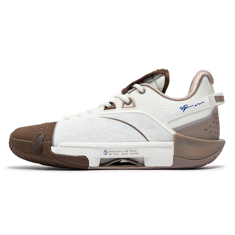 361° Slip Resistant, Abrasion Resistant, Breathable Low top Basketball Shoes Men's White Umber