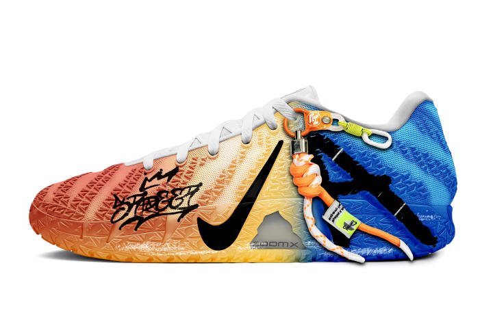 Nike Nike Ja Morant 3 Graffiti Walker Abrasion Resistant Low top Basketball Shoes Unisex Orange Blue