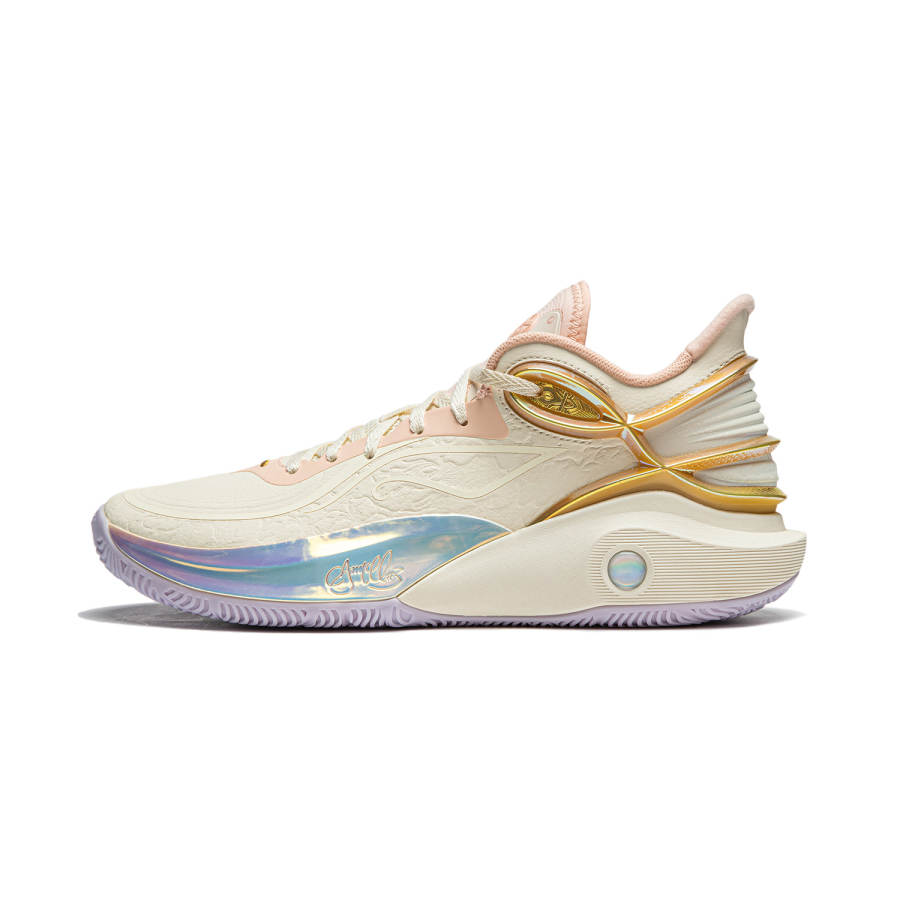 Li-Ning Li Ning CJ 3 Cushioning Slip Resistant Abrasion Resistant Lightweight Rebound Low top Basketball Shoes Men's Champagne