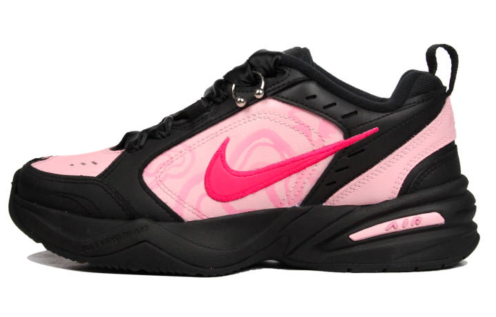 Nike Nike Air Monarch 4 Slip Resistant Abrasion Resistant Low top Chunky Sneakers Unisex Black Pink