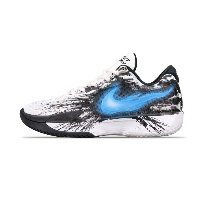Nike Nike Mesh Cushioning Abrasion Resistant Breathable Low top Cushioning Basketball Shoes Men's Blue White
