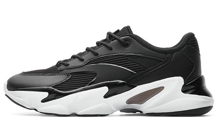 Anta Casual Cushioning, Wear Resistant Low top Chunky Sneakers Women's Black White