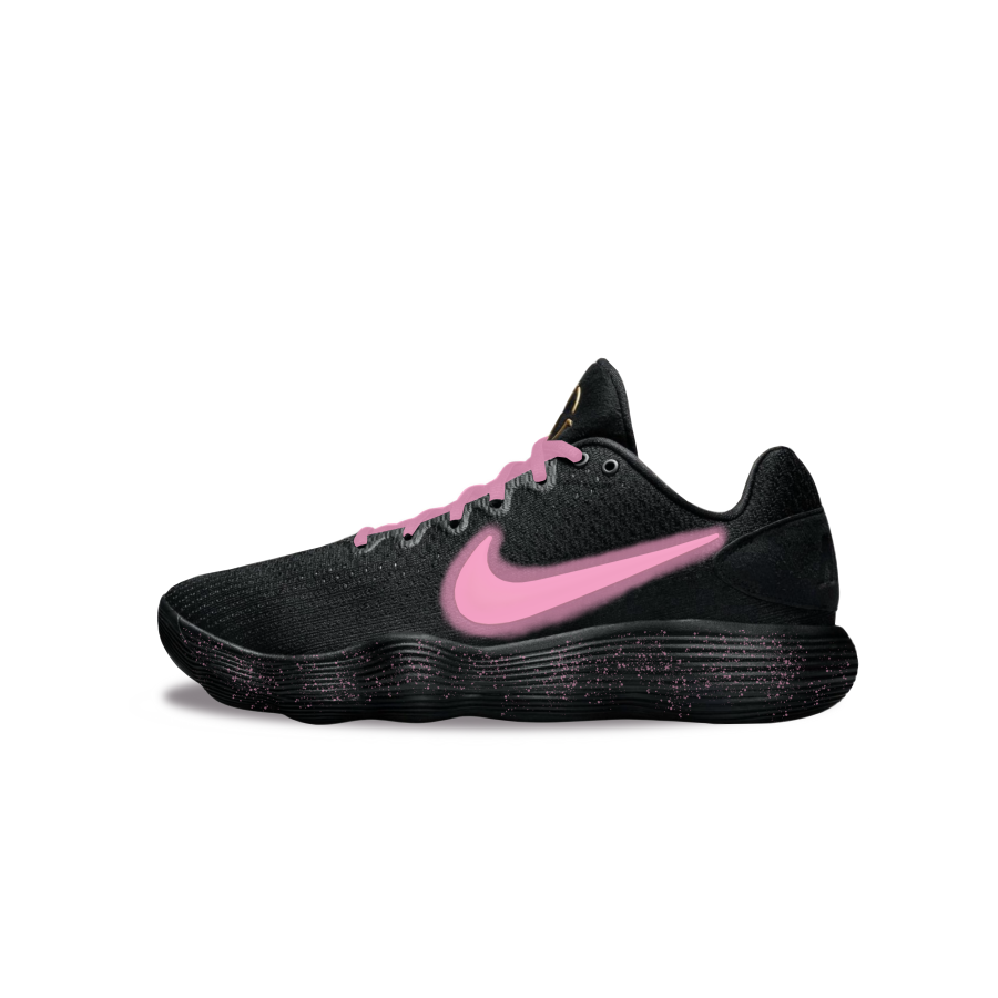Nike Nike Hyperdunk 2017 Abrasion Resistant Low top Basketball Shoes Men's Black Pink