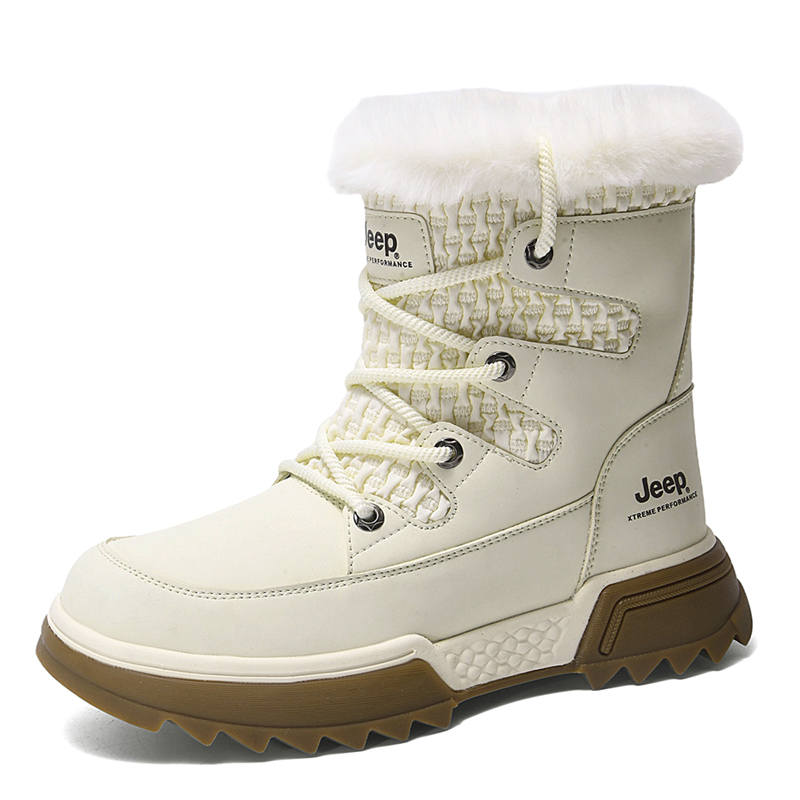 Jeep Fabric Thermal Abrasion Resistant Cushioning Thermal Abrasion Resistant Cushioning Short Snow Boots Men's