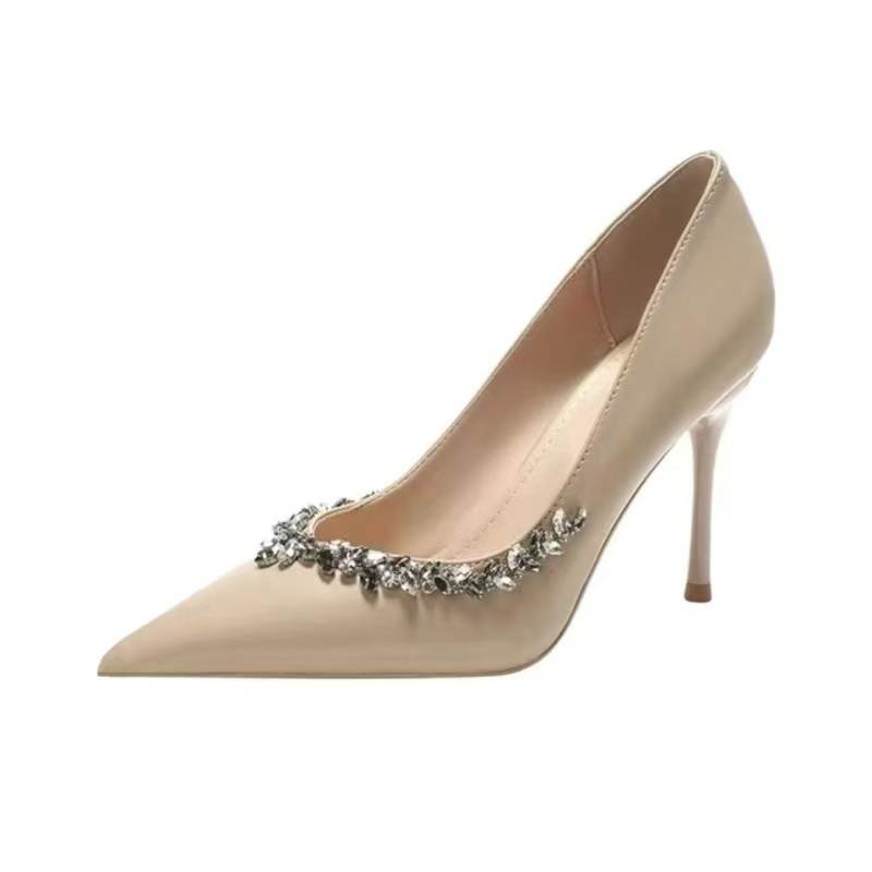 UMEK Microfiber Leather Slim Heel High Heels Women's