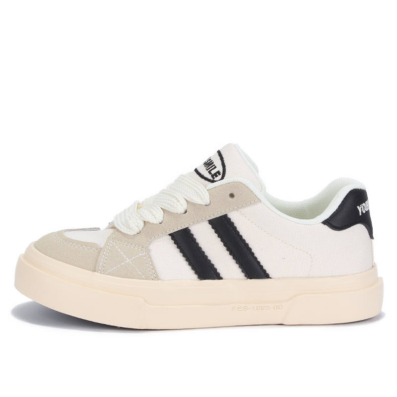 Yobn Slip Resistant Abrasion Resistant Slip Resistant Abrasion Resistant Low top Canvas Shoes Women's Beige