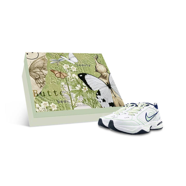 Nike Nike Air Monarch 4 Slip Resistant Low top Chunky Sneakers Unisex Green White