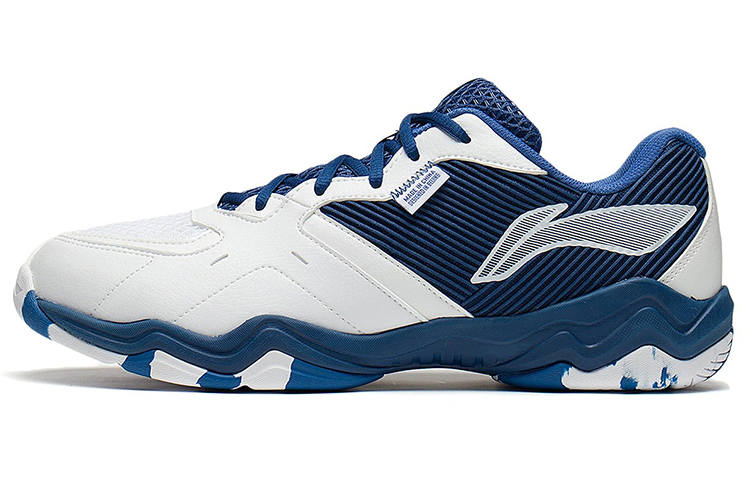 Li-Ning Li Ning 2 Comfortable No Special Function Low top Badminton Shoes Unisex White Dark Blue