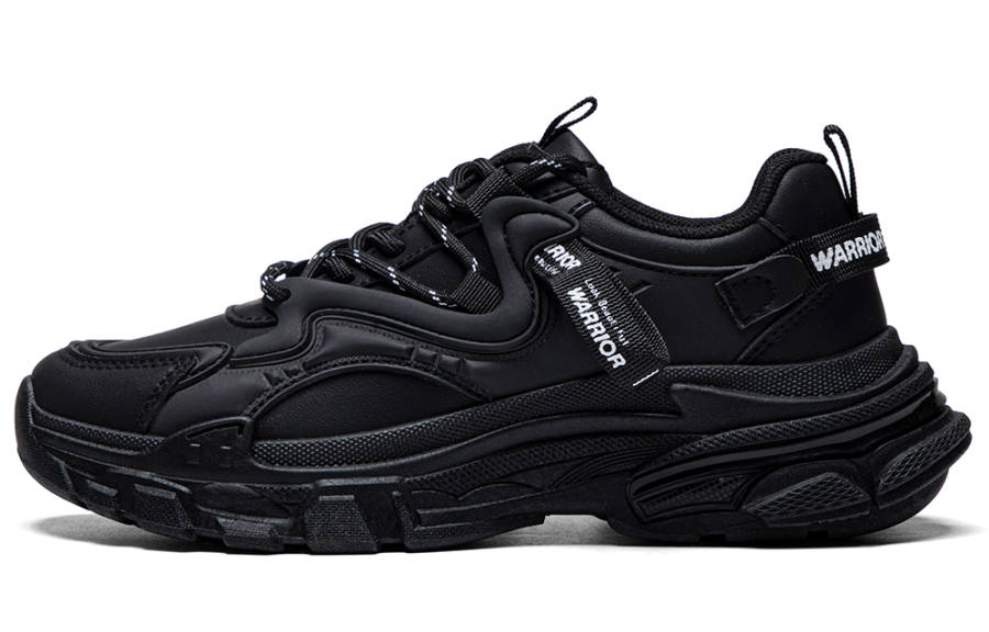 Warrior Slip Resistant, Abrasion Resistant, Breathable, Lightweight Low top Chunky Sneakers Women's Black