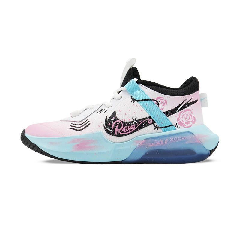 Nike Nike Air Zoom Crossover Rose Assassin Low top Vintage Basketball Shoes GS Pink Blue