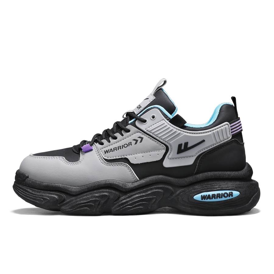 WARRIOR Puffy Shoes Abrasion Resistant Lightweight Wear resistant And Lightweight Low top Chunky Sneakers Men's