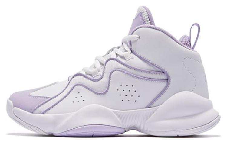 QIAODAN High top Basketball Shoes Women's White Purple