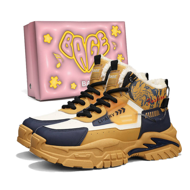 BAGE Thermal Abrasion Resistant Slip Resistant Thermal Abrasion Resistant Slip Resistant Short Snow Boots Men's
