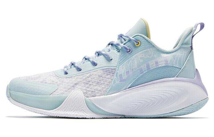 QIAODAN Dawn Elite Cushioning Slip Resistant Low top Basketball Shoes Men's Blue Purple