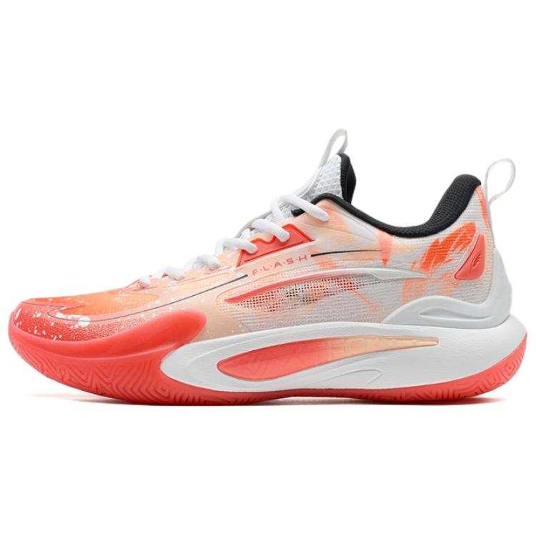 XTEP Wear resistant And Lightweight Low top Rotation Systems Basketball Shoes Men's Red White