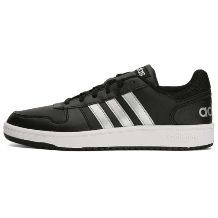 Adidas Adidas Hoops 2.0 Comfortable Abrasion Resistant Low top Basketball Shoes Men's Black